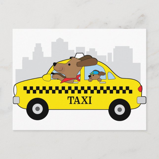 Carte Postale Chien de taxi de New York (Devant)