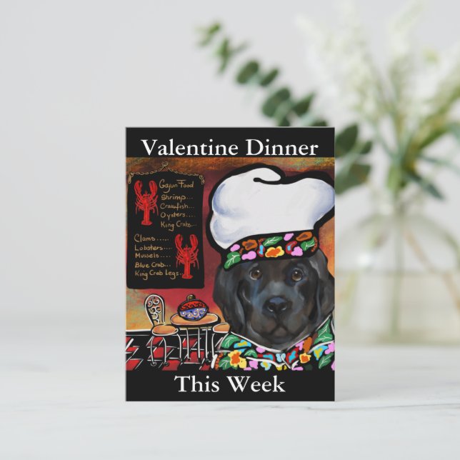 Carte Postale Chien de Terre-Neuve (Debout devant)