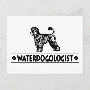 Carte Postale Chien d'eau portugais humoristique