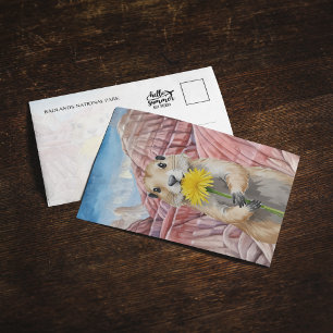 Carte postale Chien des Prairies du parc national 