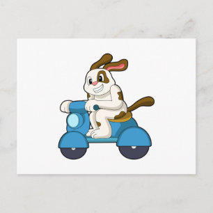 Carte Postale Chien en motard avec scooter.PNG