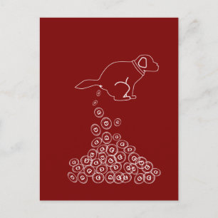 Carte Postale chien faire des dogecoins emballage papier moyen c