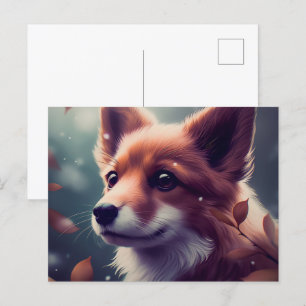 Carte Postale Chien Fox