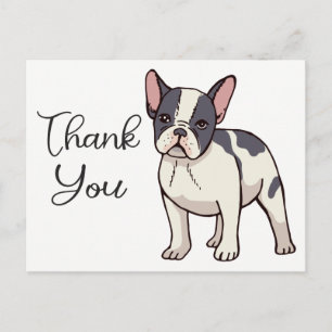 Carte Postale Chien français mignon Merci de Bulldog Français Ch