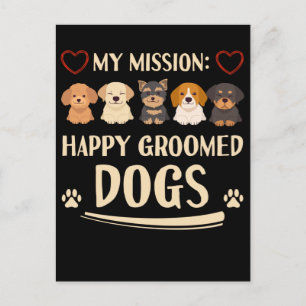 Carte Postale Chien Grooming Looming Animaux Chien Groomer