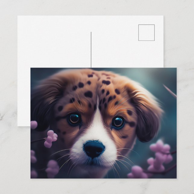Carte Postale Chien Guépard (Devant / Derrière)