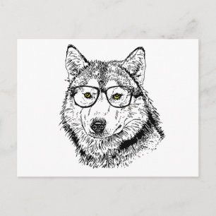 Carte Postale Chien Hipster
