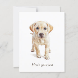 Carte Postale Chien Labrador Personnalisé de Puppy