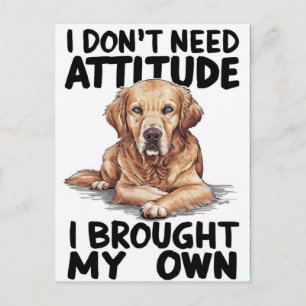 Carte Postale Chien Majestic Avec Un Message Défiant