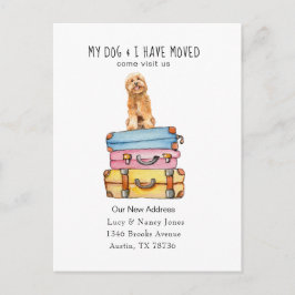 Carte Postale Chien mignon Doodle doré bougeant faire-part