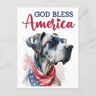 Carte Postale Chien patriote-Dogue allemand