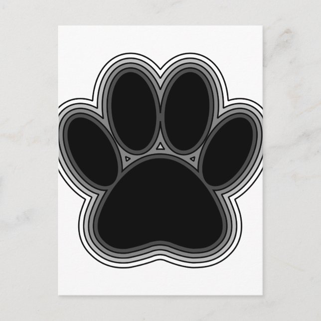 Carte Postale Chien Paw Avec Plan (Devant)