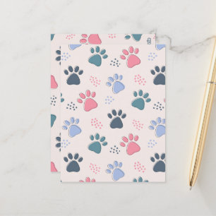 Carte Postale Chien Paws Animal Cute Pet Pis Pour Animaux Cadeau