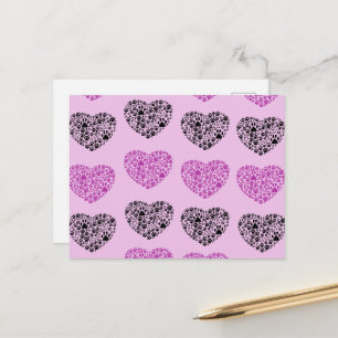 Carte Postale Chien Paws, Chiot Paws, Animal Paws, Coeur, Animal
