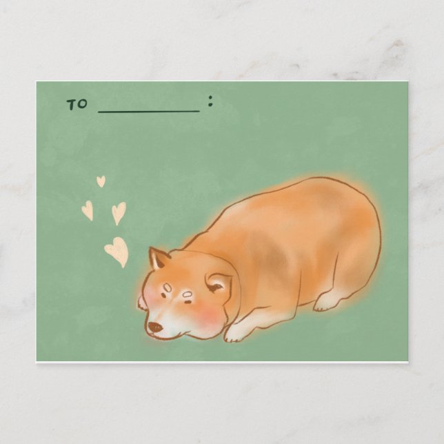 Carte Postale Chien Shiba #1 (Devant)