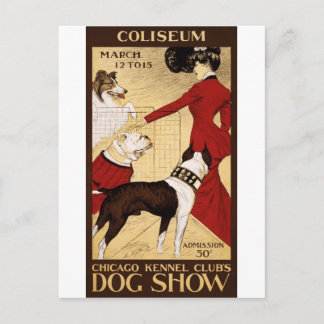 Carte Postale Chien Show du Chicago Kennel Club, affiche publici