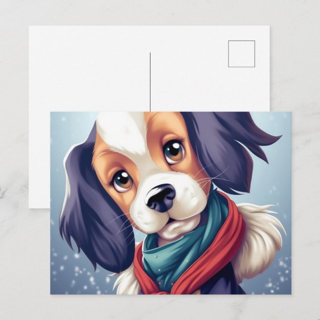 Carte Postale Chien Triste (Devant / Derrière)