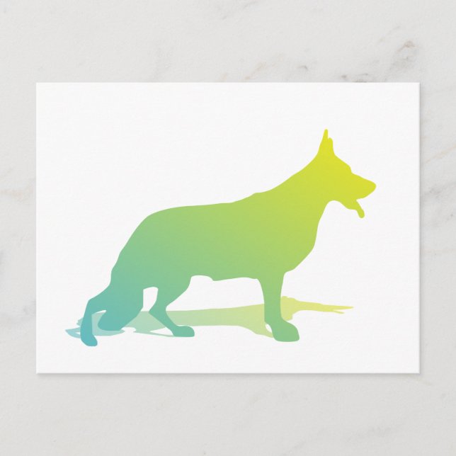 Carte Postale Chien vert (Devant)