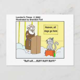 Carte Postale Chiens Chats & Ciel Drôles Cadeaux & T-Shirts de D