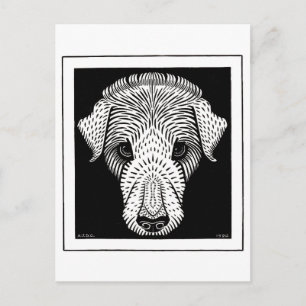 Carte Postale Chiens Chef par Julie de Graag vintage sculpture s