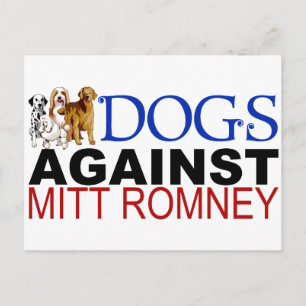 Carte Postale Chiens contre Mitt Romney