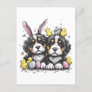 Carte Postale Chiens de montagne bernois de Pâques