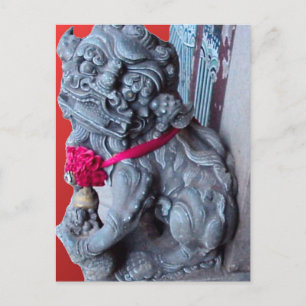 Carte Postale Chiens de temples en tant que gardiens