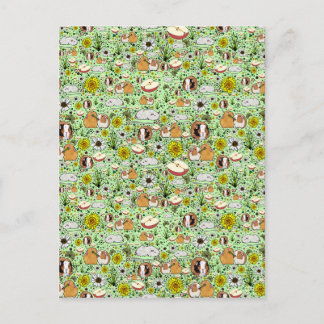 Carte Postale Chiens en vert