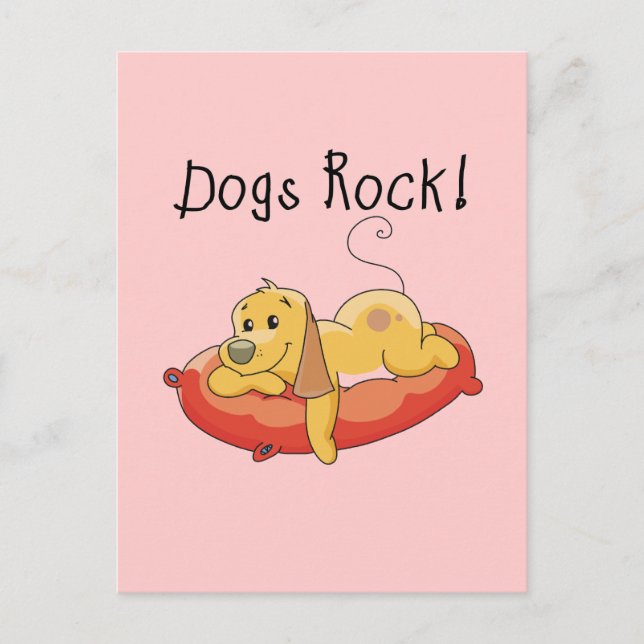 Carte Postale Chiens Rock Tshirts et cadeaux (Devant)