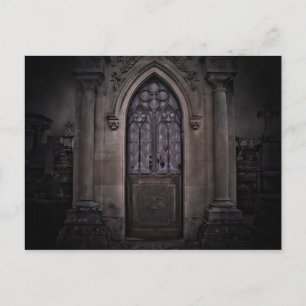 Carte Postale Chiffre de cimetière gothique d'Halloween foncé