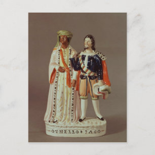 Carte Postale Chiffre du Staffordshire d'Othello et Iago, vers 1