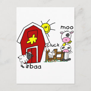 Carte Postale Chiffre T-shirts et cadeaux de bâton d'animaux de