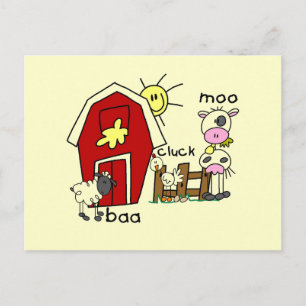 Carte Postale Chiffre T-shirts et cadeaux de bâton d'animaux de