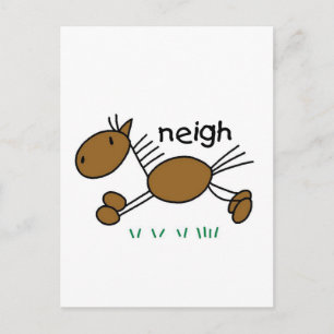 Carte Postale Chiffre T-shirts et cadeaux de bâton de cheval