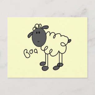 Carte Postale Chiffre T-shirts et cadeaux de bâton de moutons