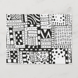 Carte Postale Chiffres Abstraits indiens inspirés
