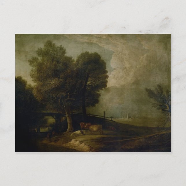 Carte Postale Chiffres avec bétail par Thomas Gainsborough (Devant)