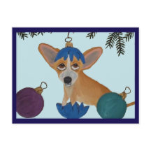 Chihuahua dans un ornement de Noël cassé
