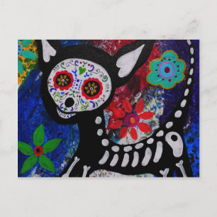 Carte Postale Chihuahua Dia De los Muertos par Prisarts