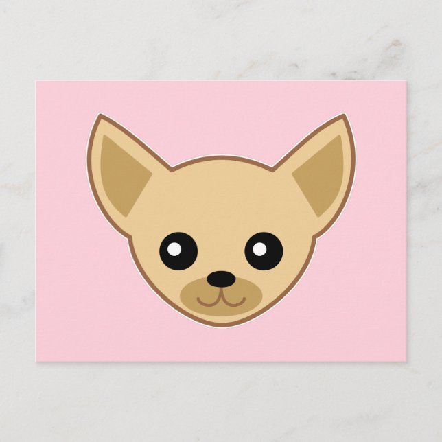 Carte Postale Chihuahua Face (Devant)