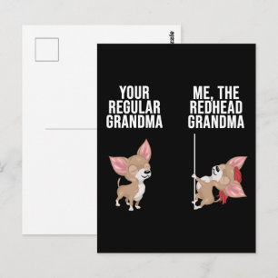 Carte Postale Chihuahua Votre Grand-Mère Régulière Moi La Tête D