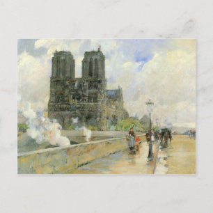 Carte Postale Childe Hassam - Cathédrale Notre-Dame 1888
