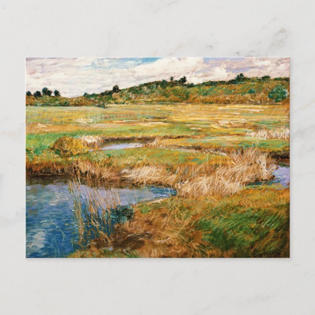 Carte Postale Childe Hassam - Le pré Concord (Devant)