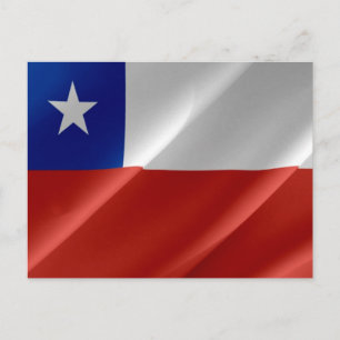Carte Postale Chili - drapeau chilien -