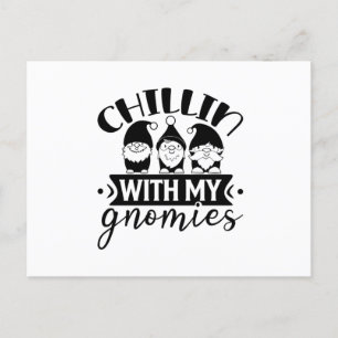 Carte Postale Chillin avec mes gnomes