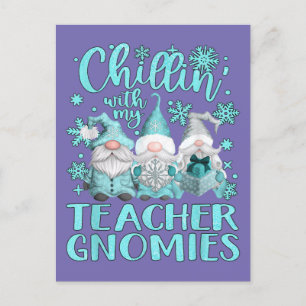 Carte Postale Chillin Avec Mes Gnomes Professeur Gnome Christmas