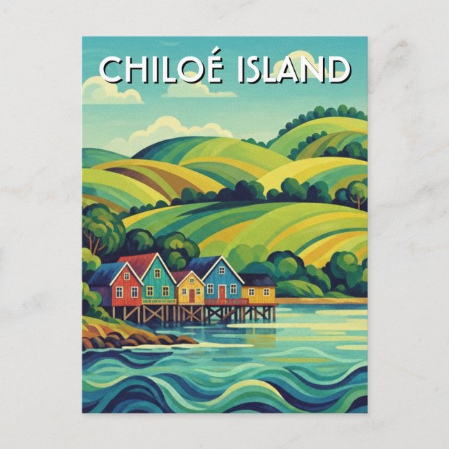 Carte Postale Chiloé Island Chile Travel (Devant)