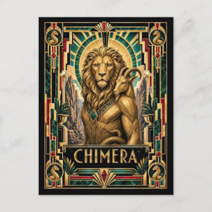 Carte Postale Chimère, Art Déco Mythique