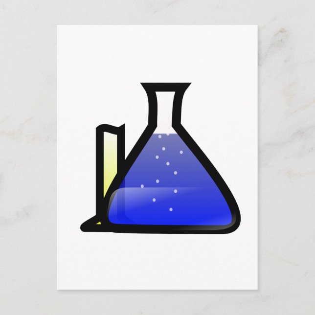 Carte Postale Chimie Beakers (Devant)