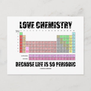 Carte Postale Chimie D'Amour Parce Que La Vie Est Si Périodique